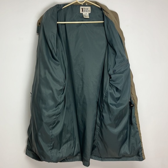 Trail Designs man's olive-green & blue-shell hooded machine-wash ski jacket szXL - Picture 3 of 13